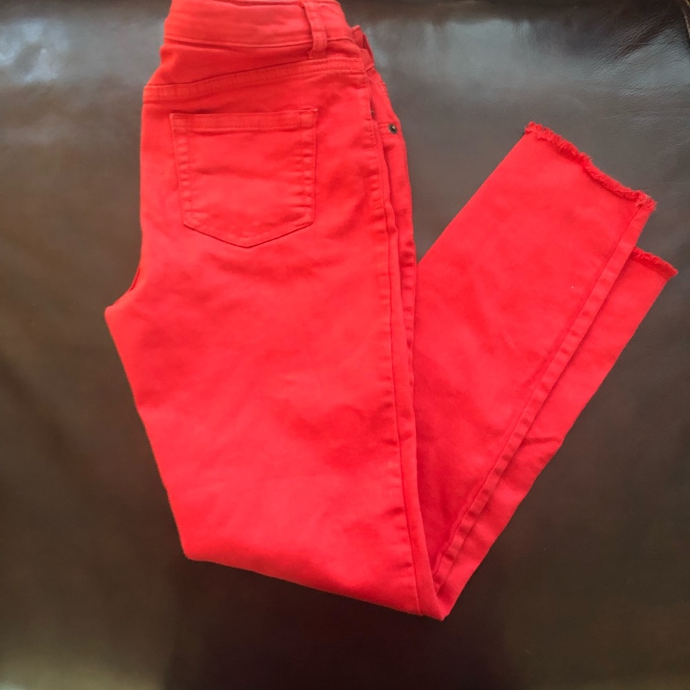 Girls red jeans